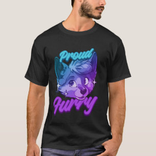 Proud Furry Fandom Furries Tails Ears Furry Person T-Shirt