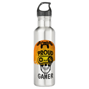 PROUD GAMER - HALLOWEEN GAMING NERD 710 ML WATER BOTTLE