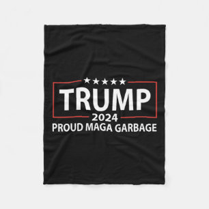 Proud Garbage Trump Supporter 6  Fleece Blanket