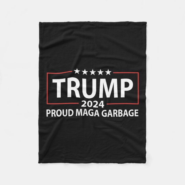Proud Garbage Trump Supporter 6  Fleece Blanket (Front)