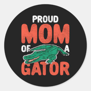 Proud Gator Mom Crocodile Alligator Classic Round Sticker