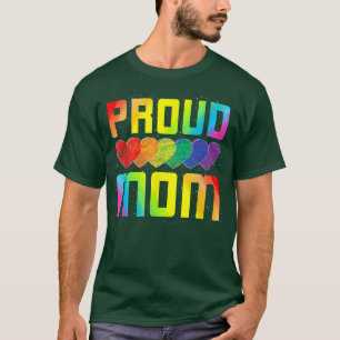 Proud Gay Pride Mom Mothers Day Gift Rainbow Flag  T-Shirt