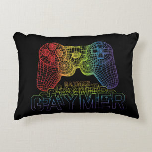 Proud Gaymer, Gay Pride Gaming Accent Pillow