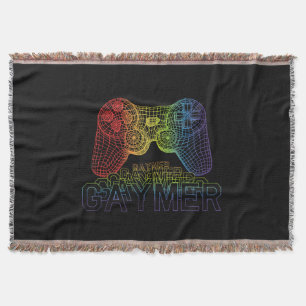Proud Gaymer, Gay Pride Gaming Throw Blanket