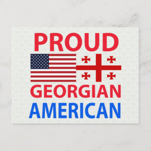 Proud Georgian American Postcard