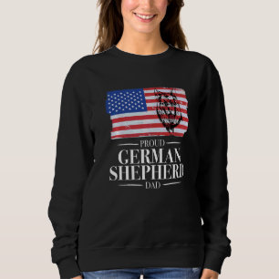Proud German Shepherd Dad Usa Flag Dog Sweatshirt