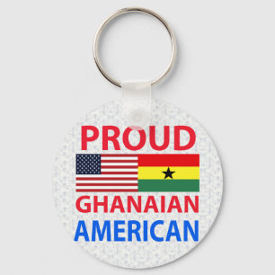 Proud Ghanaian American Keychain