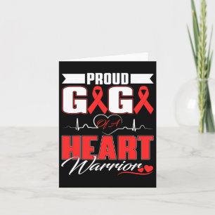 Proud Gigi Of A Heart Warrior Heart Disease Awaren Card