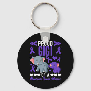 Proud Gigi Of A Pancreatic Cancer Elephants Suppor Keychain