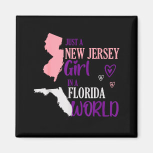 Proud Girl Design Just A New Jersey Girl In A Flor Magnet