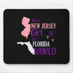 Proud Girl Design Just A New Jersey Girl In A Flor Mouse Pad