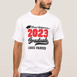 Proud Girlfriend of a 2023 Graduate Red Script T-Shirt
