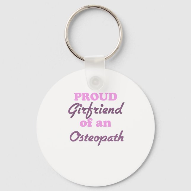 Proud Girlfriend of an Osteopath Keychain (Front)
