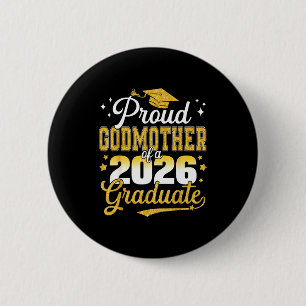 Proud Godmother Class 2026 Graduate Scripture Art 2 Inch Round Button