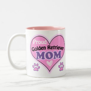 Proud Golden Retriever Mom Two-Tone Coffee Mug