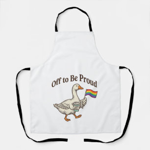 Proud Goose Pride Parade Vintage Shirt Design_1 Apron