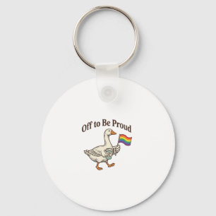 Proud Goose Pride Parade Vintage Shirt Design_1 Keychain