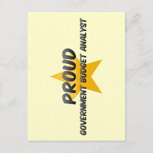 Proud Government Budget Analyst Postcard
