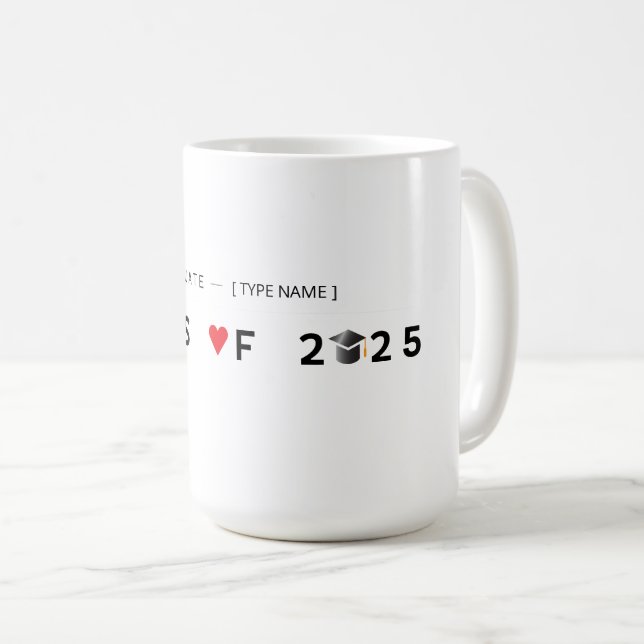 Proud Graduate 2025 Mug – Personalized with Name (Front Right)