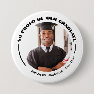 Proud Graduate Photo Graduation 3 Inch Round Button