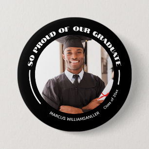 Proud Graduate Photo Graduation 3 Inch Round Button