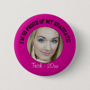 Proud Graduation Button - Pink