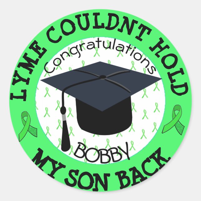Proud Graduation Stickers for Lyme Patient (Front)