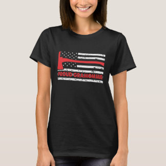 Proud Gramommie with American Flag and axe T shirt