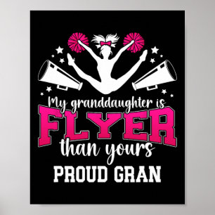 Proud Gran Of A Cheerleader Gran Grandma Cheer Gra Poster