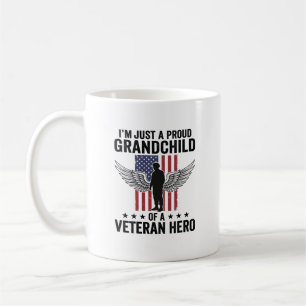 Proud Grandchild of a Veteran Hero Patriotic Desig Coffee Mug