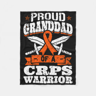 Proud Granddad Of A Crps Warrior Rsd Awareness Rnd Fleece Blanket