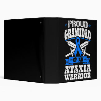 Proud Granddad Of An Ataxia Warrior Blue Awareness Binder