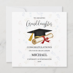 Proud Granddaughter Graduation Personalized Card