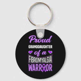 Proud Granddaughter Of A Fibromyalgia Warrior 1 Keychain