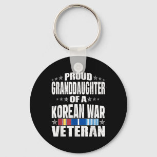 Proud Granddaughter Of A Korean War Veteran Milita Keychain