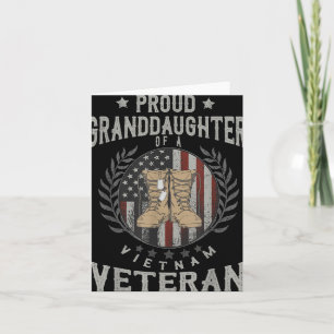 Proud Granddaughter Of A Vietnam Veteran Vietnam Card
