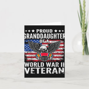 Proud Granddaughter Of A Wwii Veteran World War 2 Card