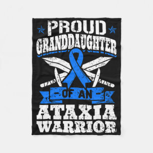 Proud Granddaughter Of An Ataxia Warrior Awareness Fleece Blanket