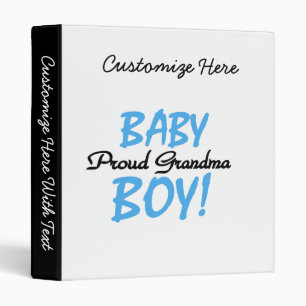 Proud Grandma Baby Boy Gifts Binder