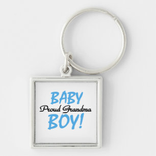 Proud Grandma Baby Boy Gifts Keychain