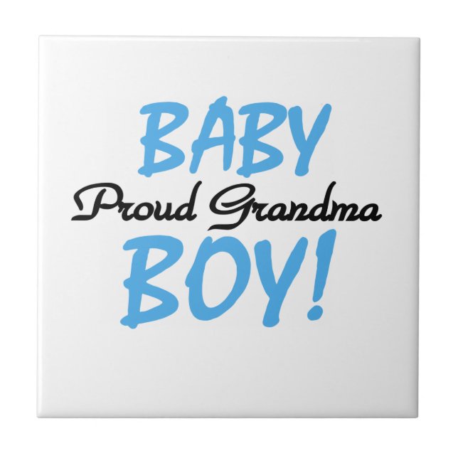 Proud Grandma Baby Boy Gifts Tile (Front)