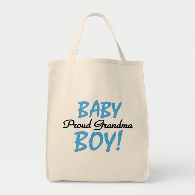 Proud Grandma Baby Boy T shirts and Gifts Tote Bag (Front)