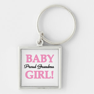 Proud Grandma Baby Girl Gifts Keychain