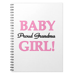 Proud Grandma Baby Girl Gifts Notebook