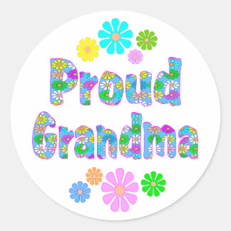 Proud Grandma Classic Round Sticker