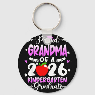 Proud grandma of 2026 kindergarten graduate gradPr Keychain