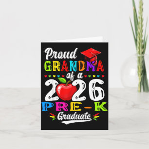 Proud grandma of 2026 pre-k graduate mothers day card