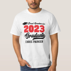 Proud Grandma of a 2023 Graduate Red Bold Script T-Shirt