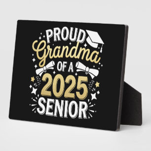 Proud Grandma Of A 2025 Graduate Graduation Golden Plaque
