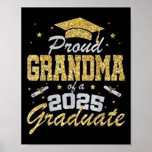 Proud Grandma Of A 2025 Graduate Senior Cl Of 2025 Poster